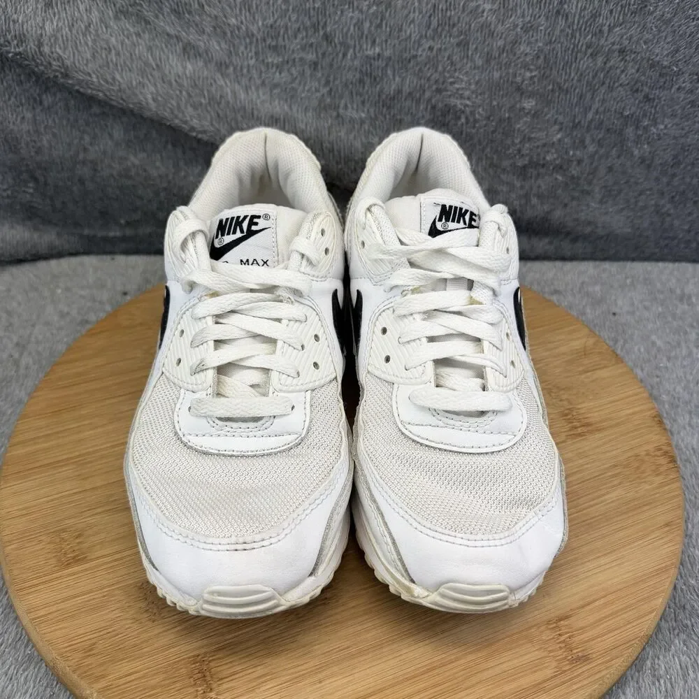 Nike Air Max 90 Shoes Womens Size 9 White Black Running Sneakers CQ2560-101
